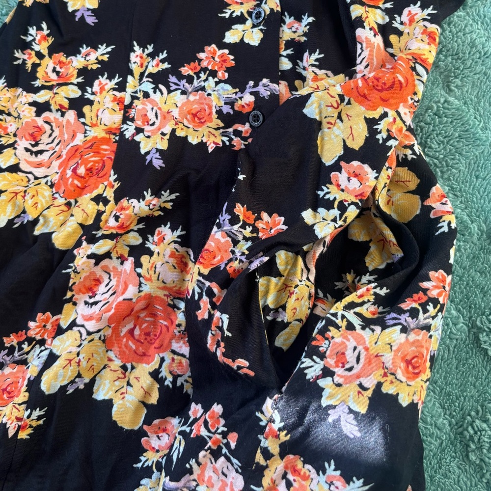 RVCA Floral Square-Neck Long Sleeve Mini Dress - Picture 5 of 5